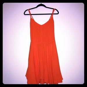 Orange spring dress
